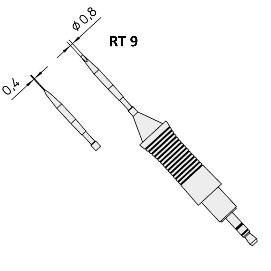 RT9 - Chisel tip - 0.8 mm / 0.4 mm (GW-RT9) RT9 - Chisel tip - 0.8 mm / 0.4 mm (GW-RT9)